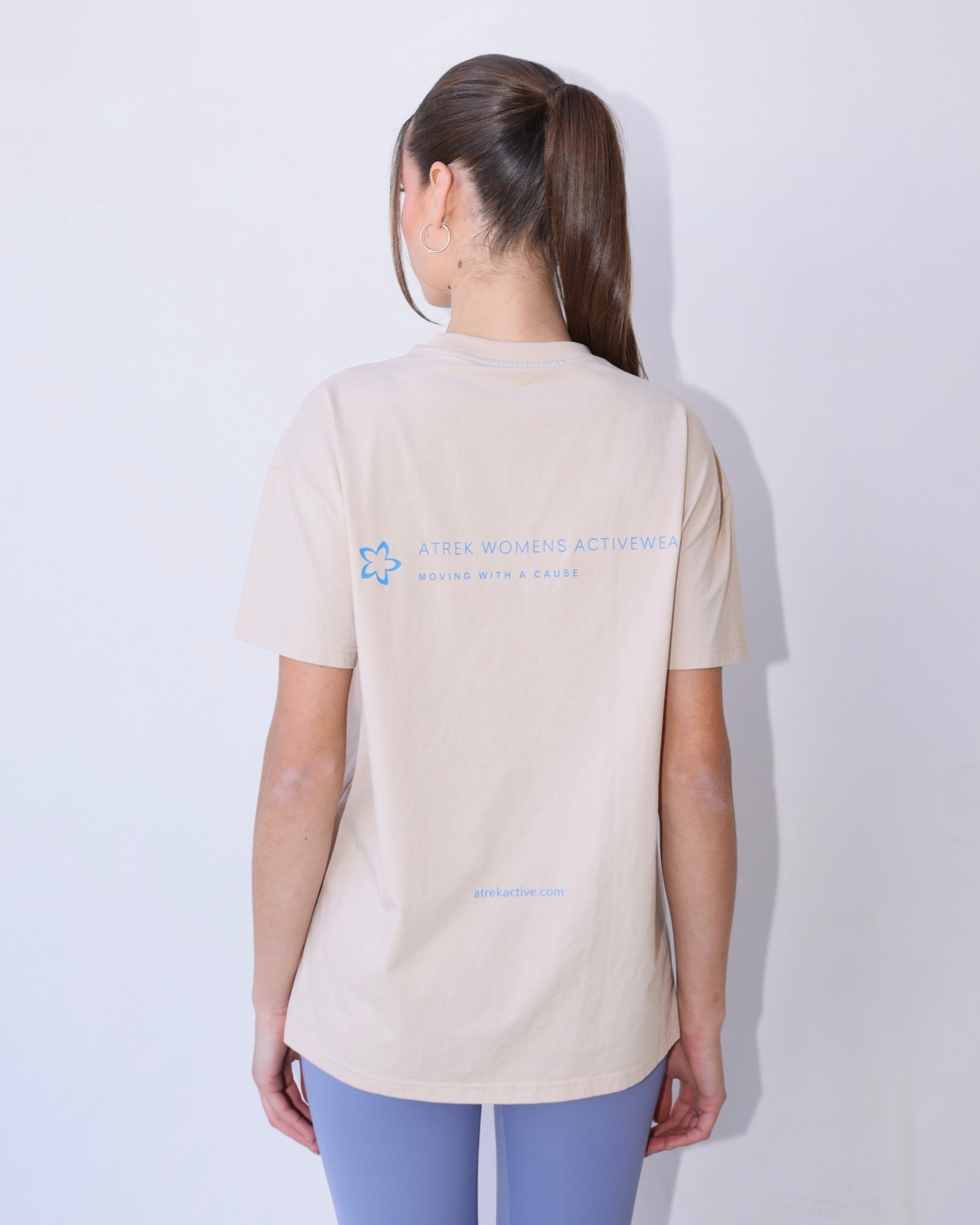 ‘Moving With A Cause’ Graphic Tee – Sand